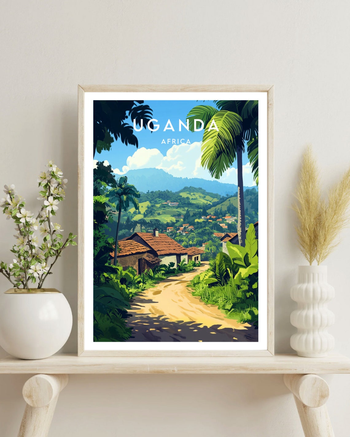 Uganda Travel Print Africa Uganda Poster Africa Poster Travel Wall Art Africa Print Uganda Wall Art Uganda Africa Wall Art Kampala - Image 4