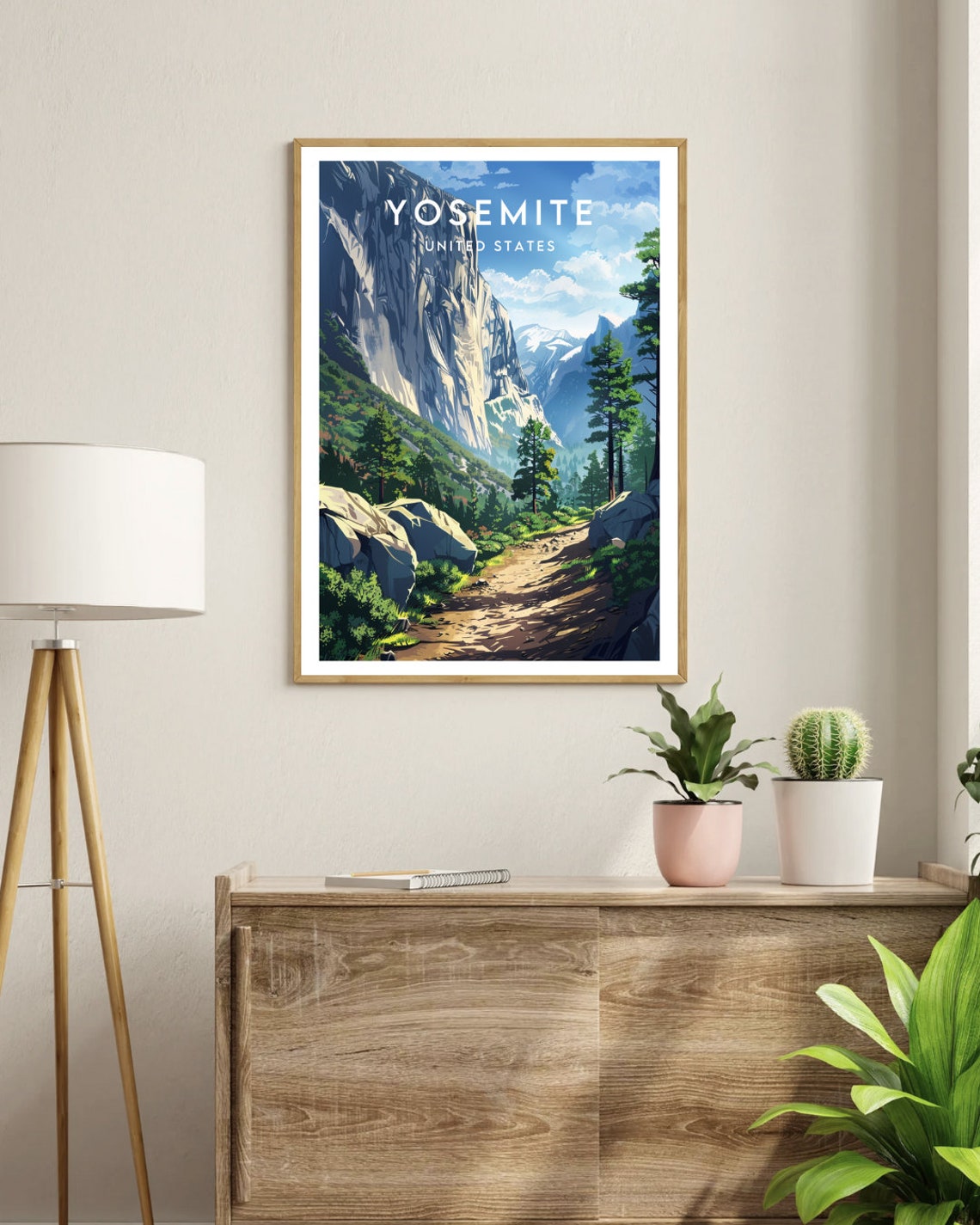Yosemite United States Granite Cliffs Pine Trail National Park Poster - Image 3
