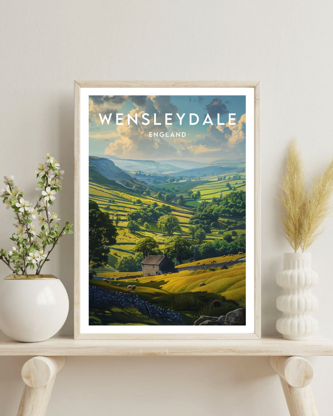 Wensleydale Travel Print England Wensleydale Poster England Poster Travel Wall Art England Print England Britain Wensleydale Uk - Image 4