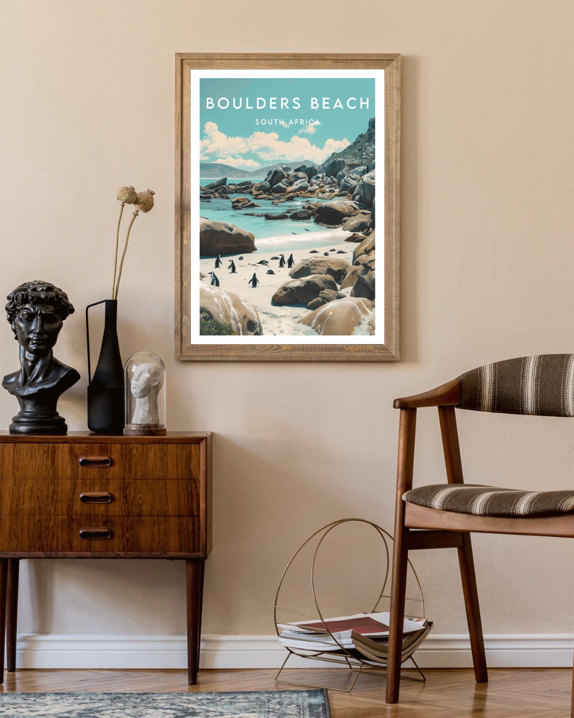 Boulders Beach Travel Print South Africa South Africa Poster Boulders Beach Poster Travel Wall Art Boulders Beach Print Penguins - Image 2