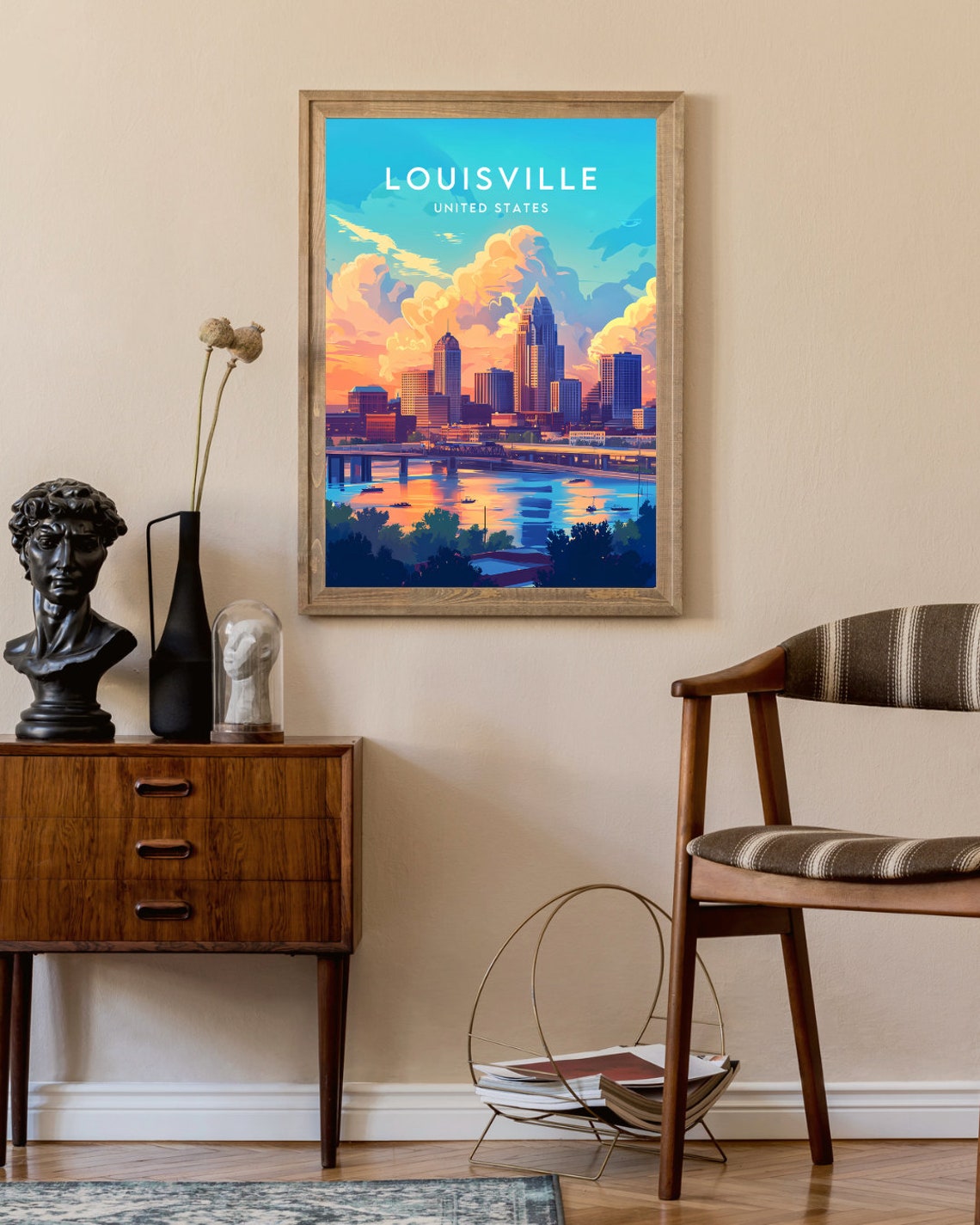 Louisville Travel Print United States Louisville Poster America Poster Travel Wall Art America Print Louisville Usa Kentucky Poster - Image 2