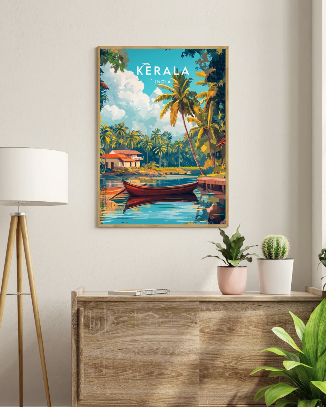 Kerala Travel Print India Kerala Poster India Poster Travel Wall Art India Print Kerala Wall Art India Wall Art Asia Kochi Poster - Image 3