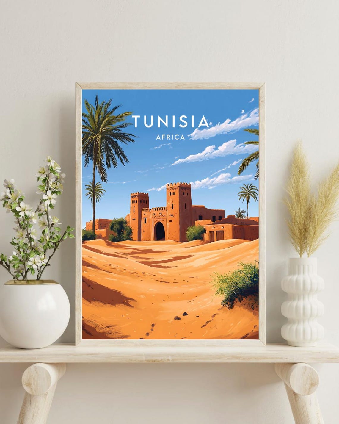 Tunisia Travel Print Africa Tunisia Poster Africa Poster Travel Wall Art Africa Print Tunisia Wall Art Tunisia Print Tunis Poster - Image 4