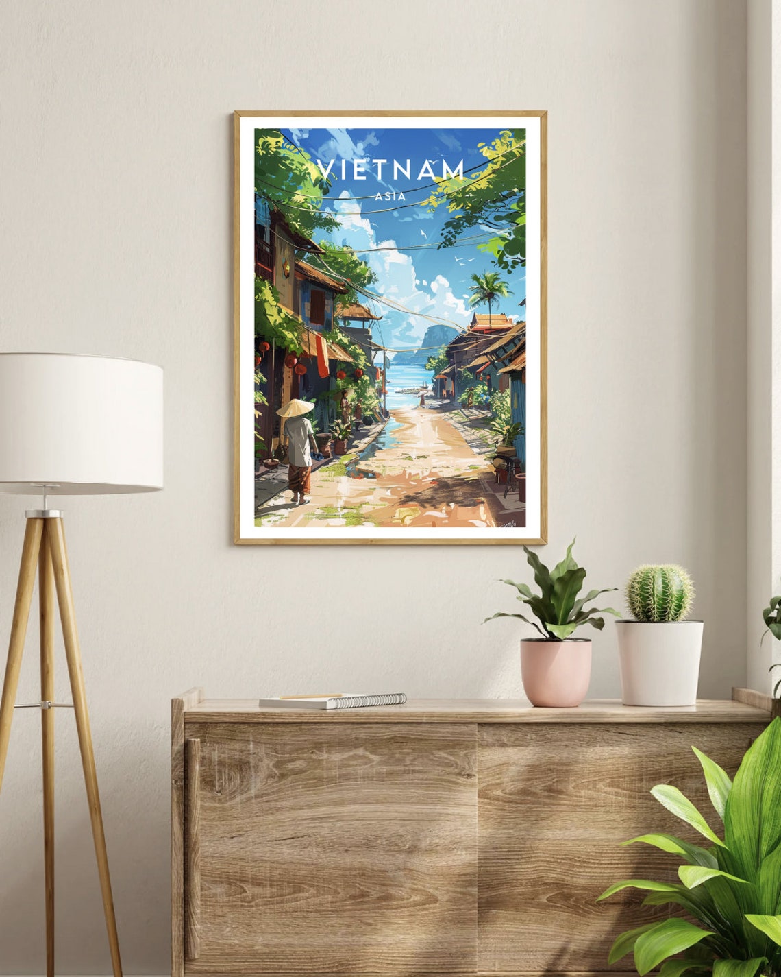 Vietnam Travel Print Asia Travel Poster Vietnam Poster Travel Wall Art Vietnam Print Vietnam Hanoi Hoi An Poster Vietnam Wall Art - Image 3