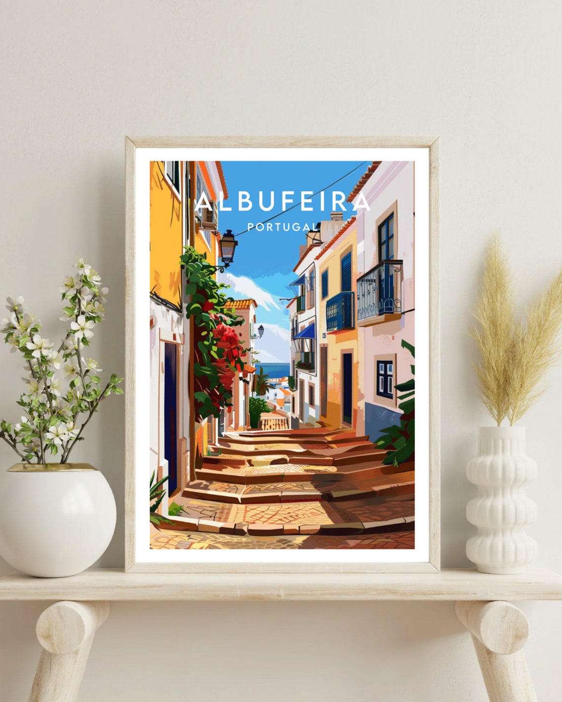 Albufeira Travel Print Portugal Albufeira Poster Portugal Poster Travel Wall Art Portugal Print Poster Portugal Europe Albufeira - Image 4