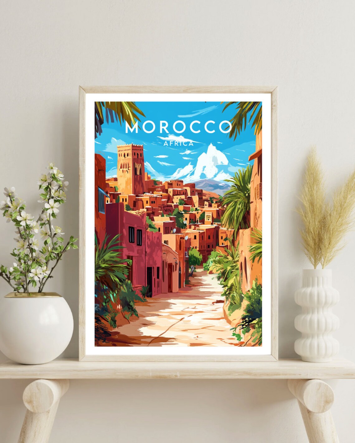 Morocco Travel Poster, Marrakesh Africa Wall Art - Image 4