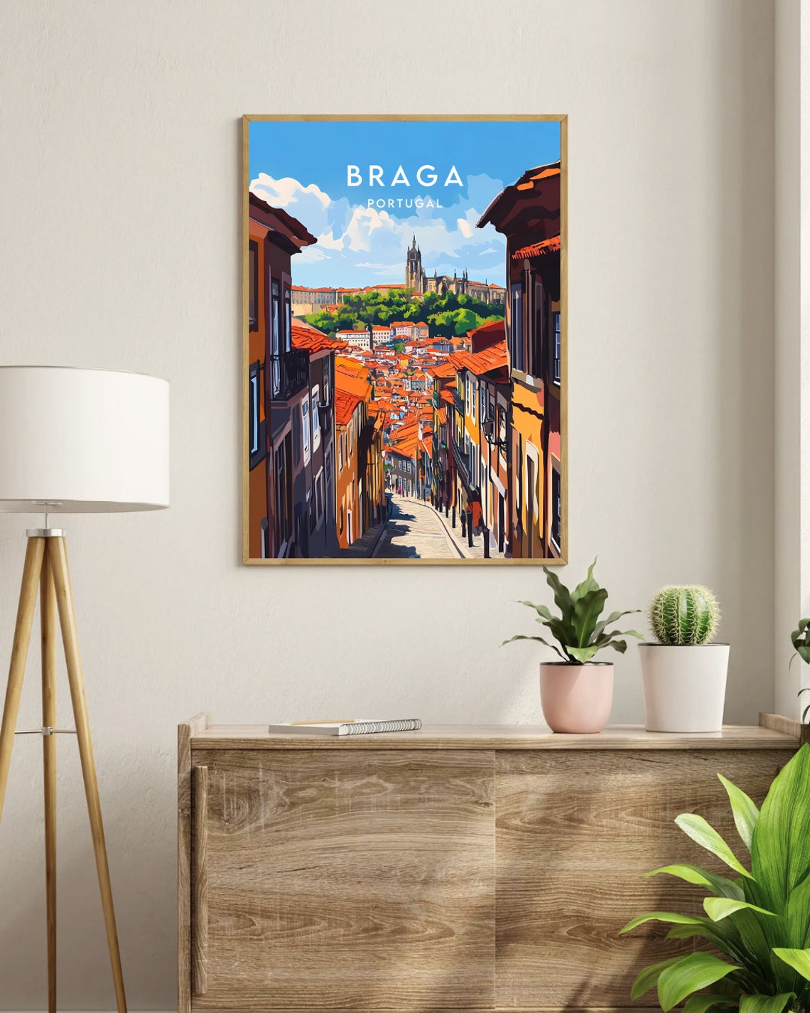 Braga Travel Print Portugal Braga Poster Portugal Poster Travel Wall Art Portugal Print Portugal Wall Art Europe Art Braga Wall Art - Image 3