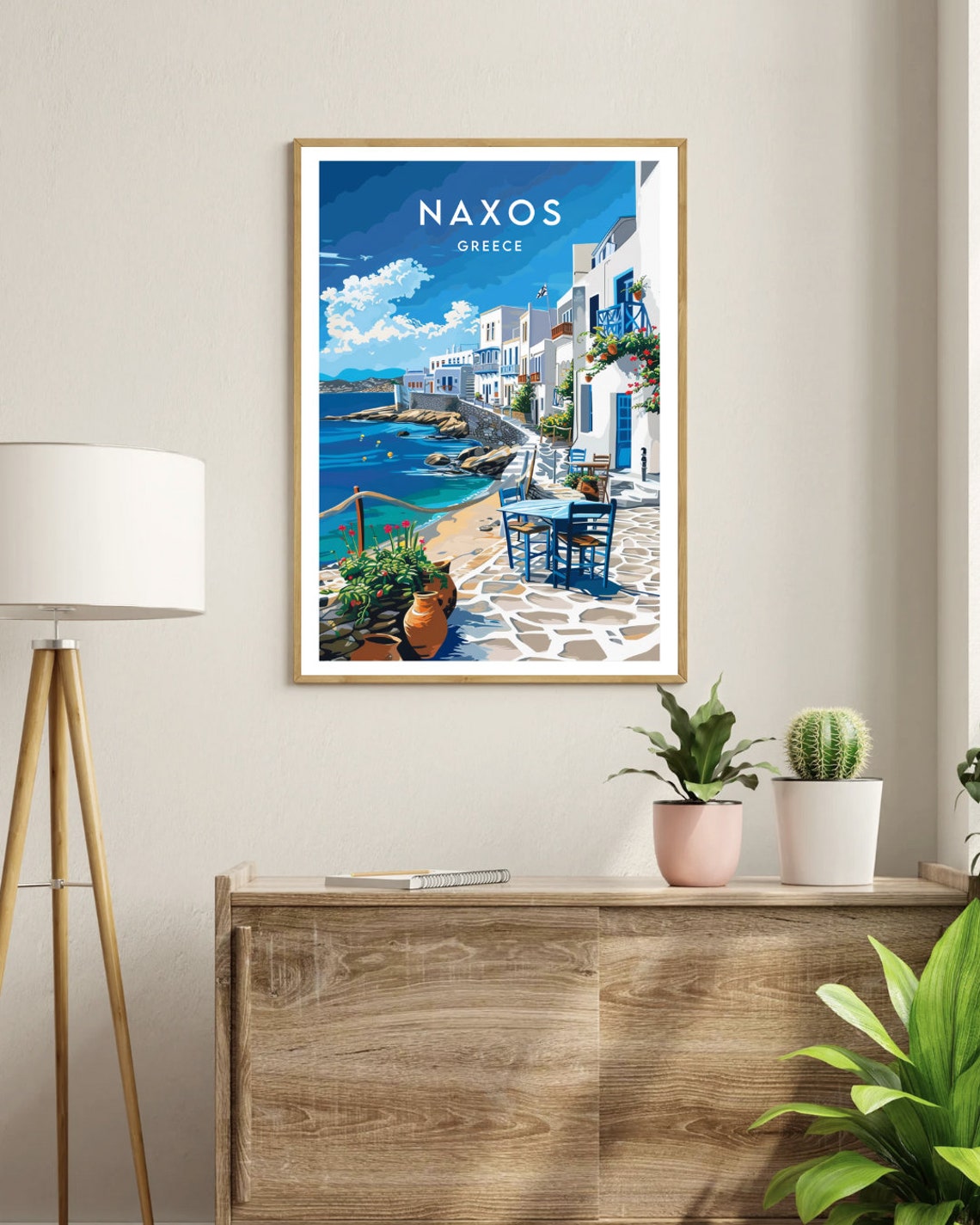 Naxos Travel Print Greece Naxos Poster Greece Poster Travel Wall Art Greece Print Poster Greece Europe Naxos Greek Poster - Image 3