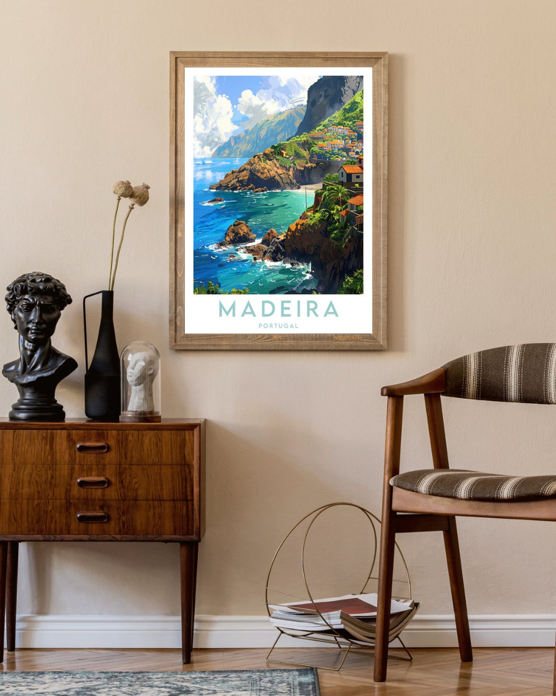 Madeira Travel Print Portugal Madeira Poster Portugal Poster Travel Wall Art Portugal Print Poster Portugal Europe Madeira - Image 2