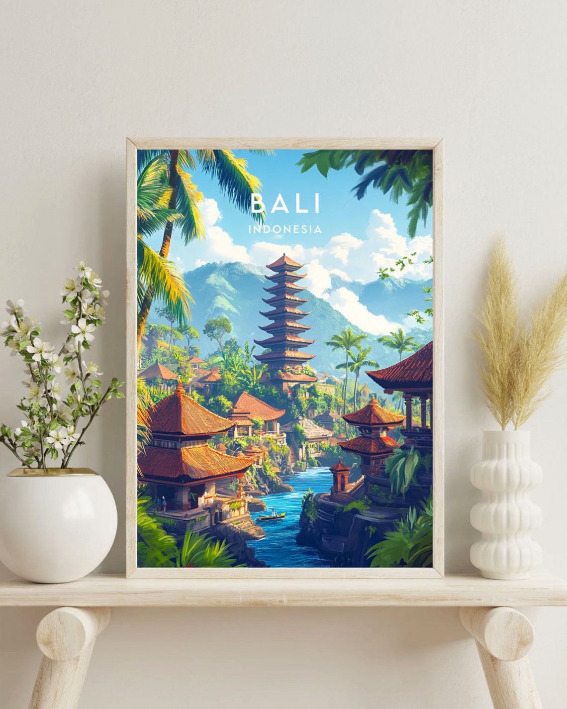 Bali Travel Print Indonesia Bali Poster Indonesia Poster Travel Wall Art Indonesia Print Island Poster Indonesia Asia Ubud Poster - Image 4