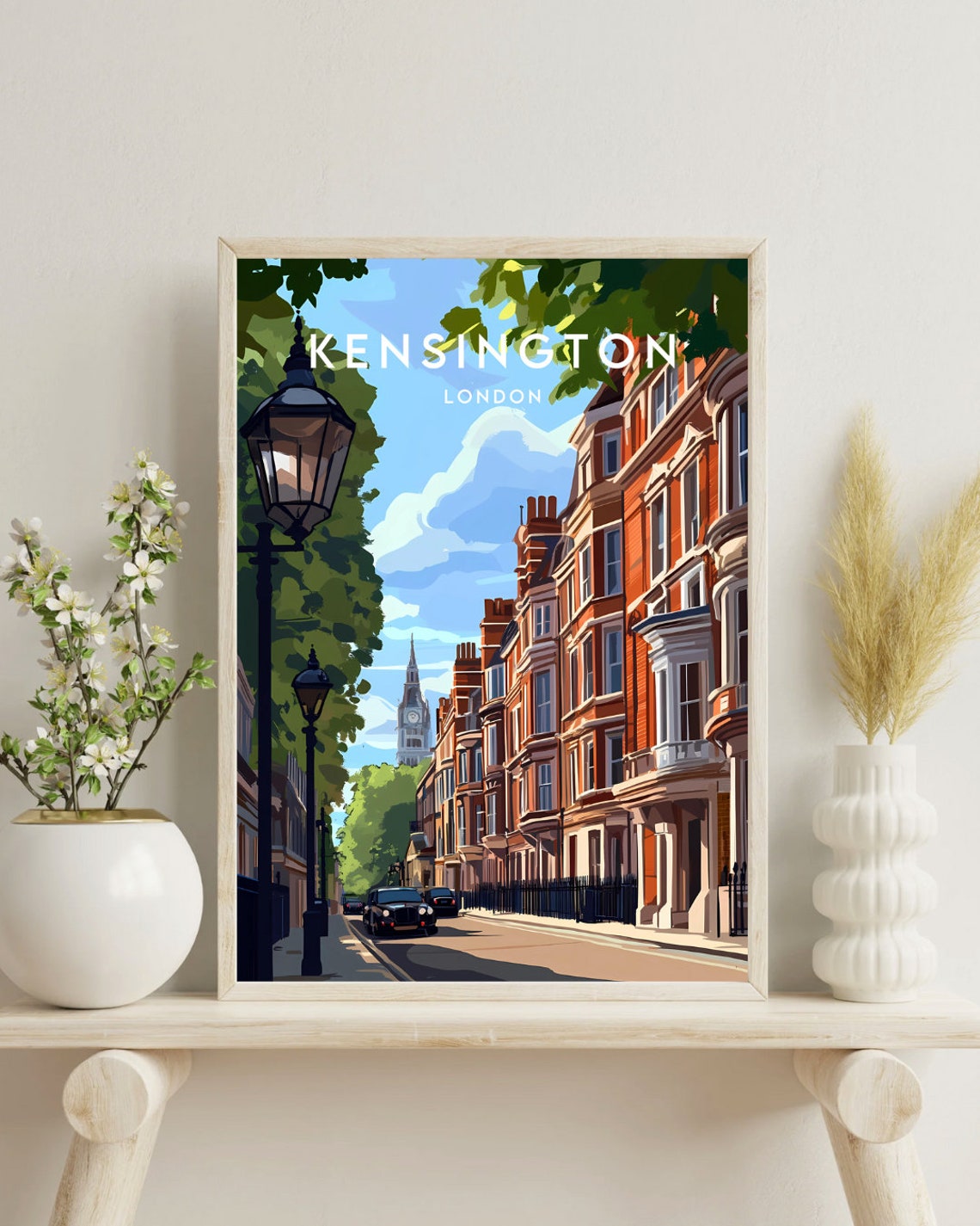Kensington Travel Print London Kensington Poster London Poster Travel Wall Art London Print England Europe London Kensington Print - Image 4