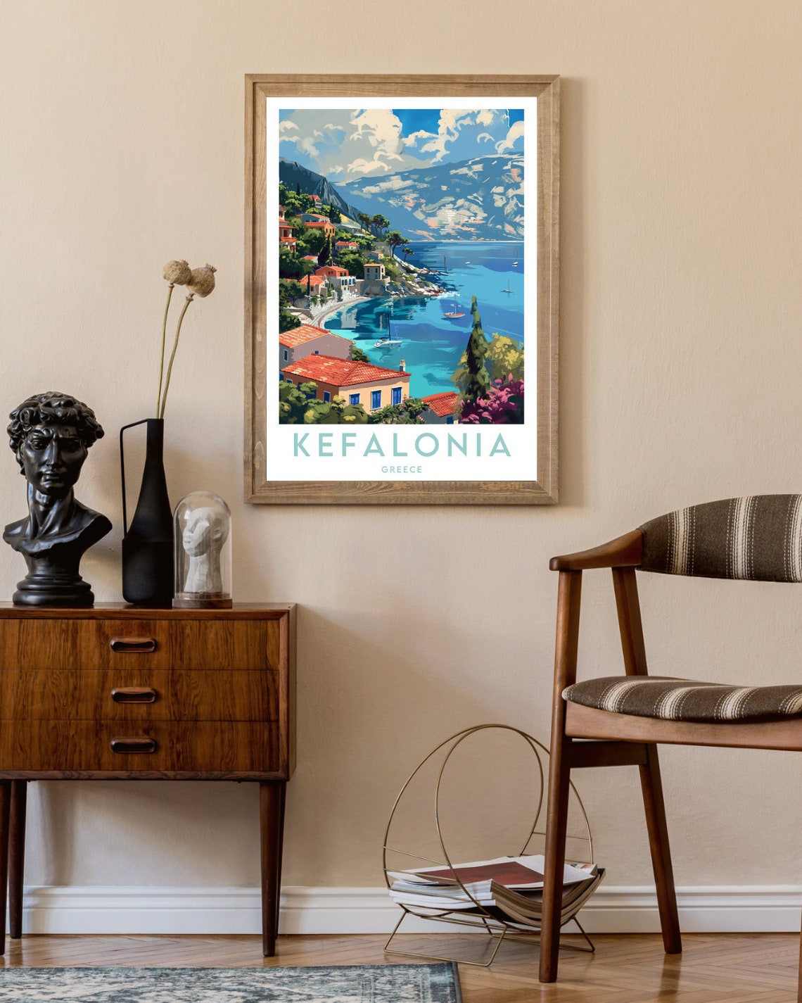 Kefalonia Travel Print Greece Kefalonia Poster Greece Poster Travel Wall Art Greece Print Poster Greece Europe Kefalonia - Image 2