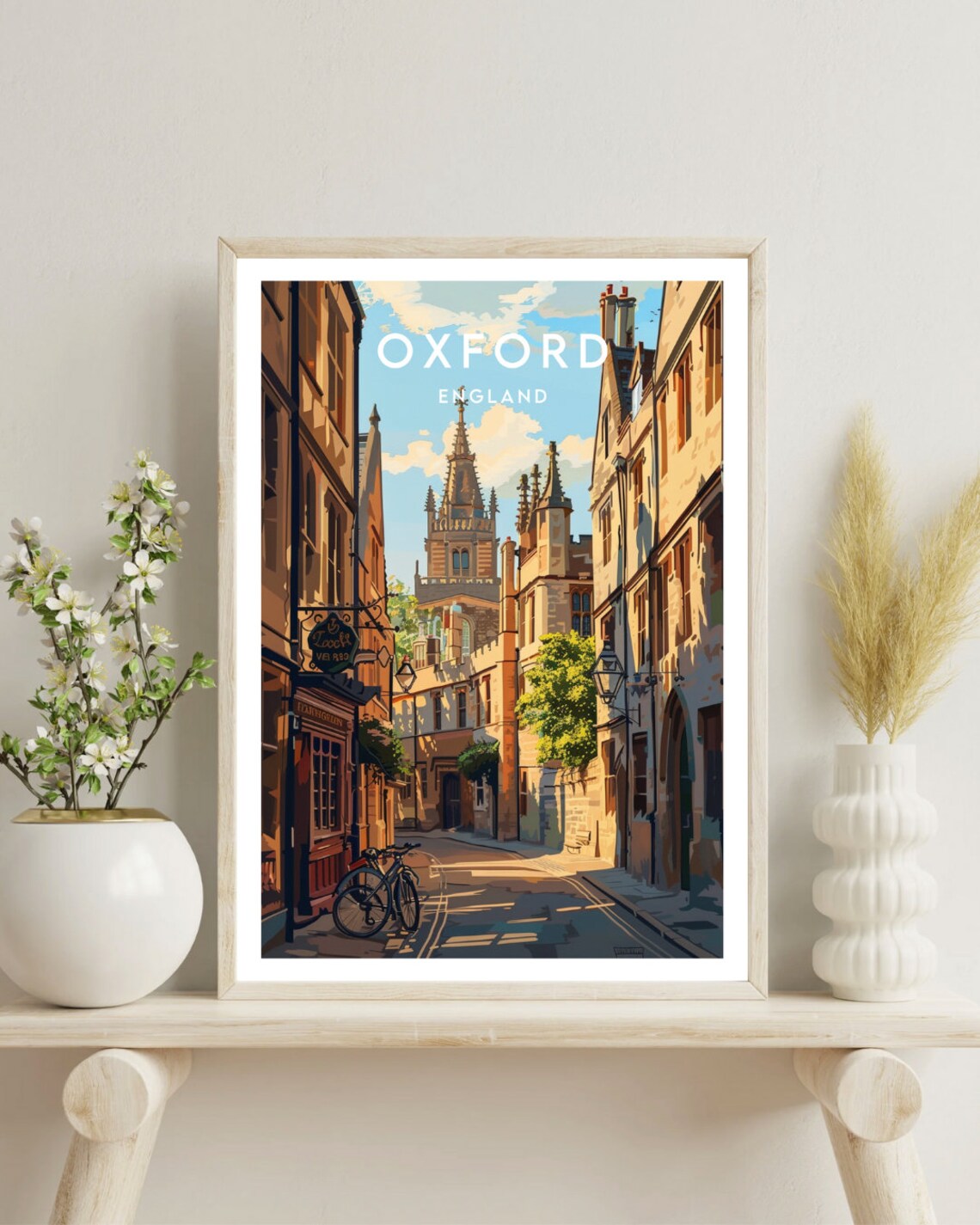 Oxford Travel Poster, England Travel Wall Art - Image 4