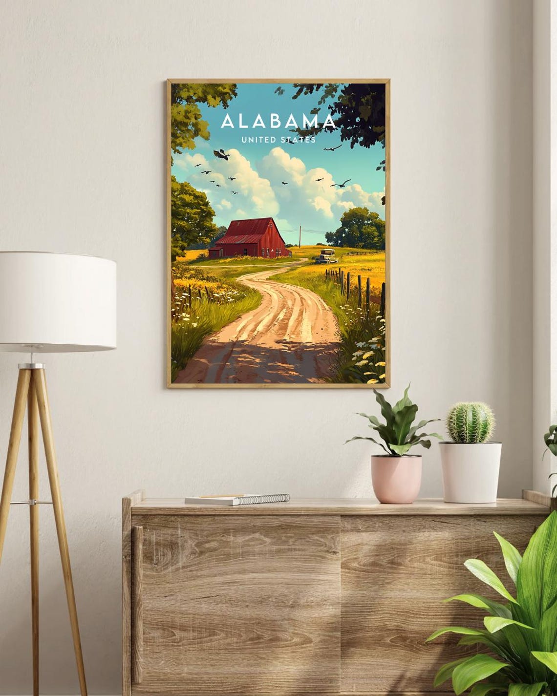 Alabama Travel Print United States Alabama Poster America Poster Travel Wall Art America Print America Alabama Wall Art Usa Poster - Image 3