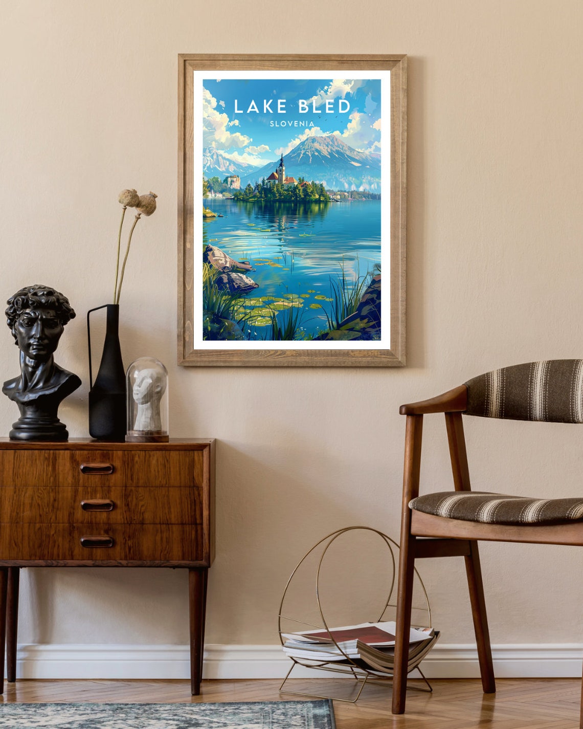 Lake Bled Travel Print Slovenia Lake Bled Poster Slovenia Poster Travel Wall Art Slovenia Print Poster Slovenia Europe Lake Bled - Image 2