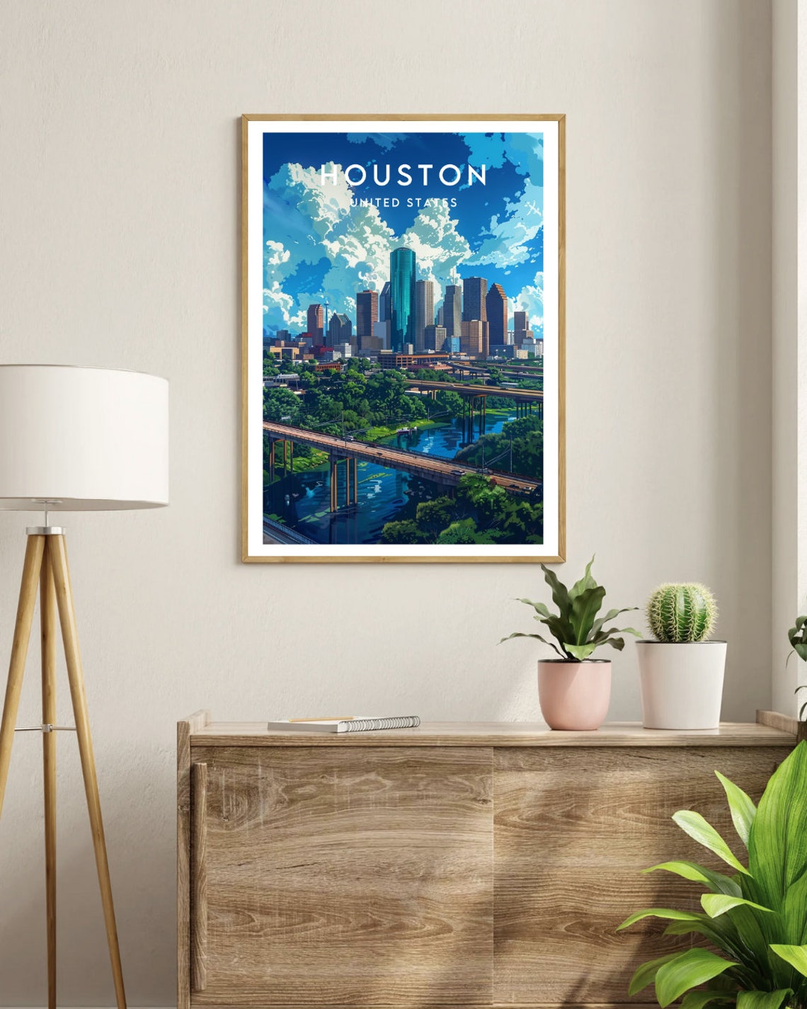 Houston Travel Print United States Houston Poster America Poster Travel Wall Art America Print Poster America Houston Usa Texas - Image 3