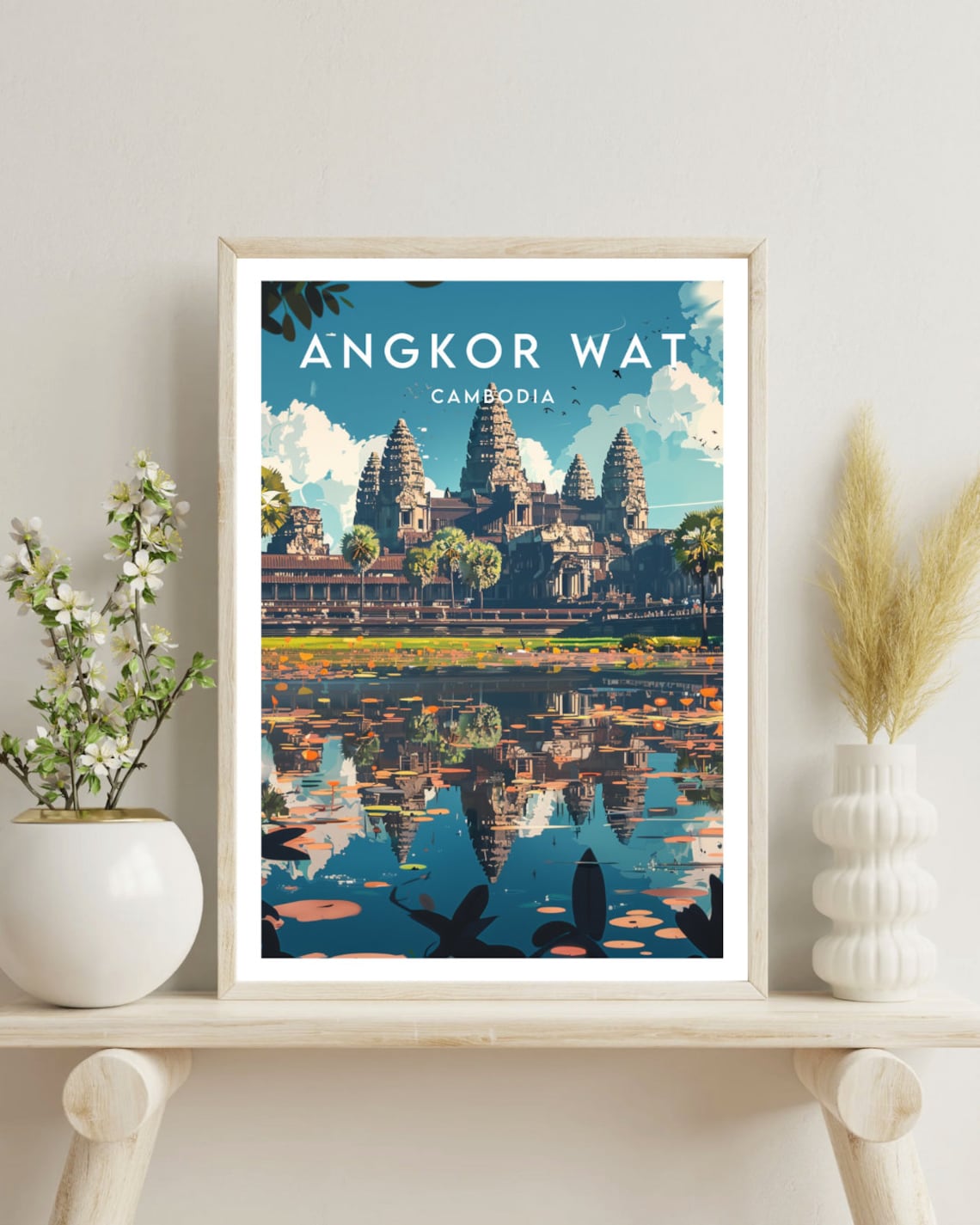 Angkor Wat Travel Poster, Cambodia, Se Asia - Image 4