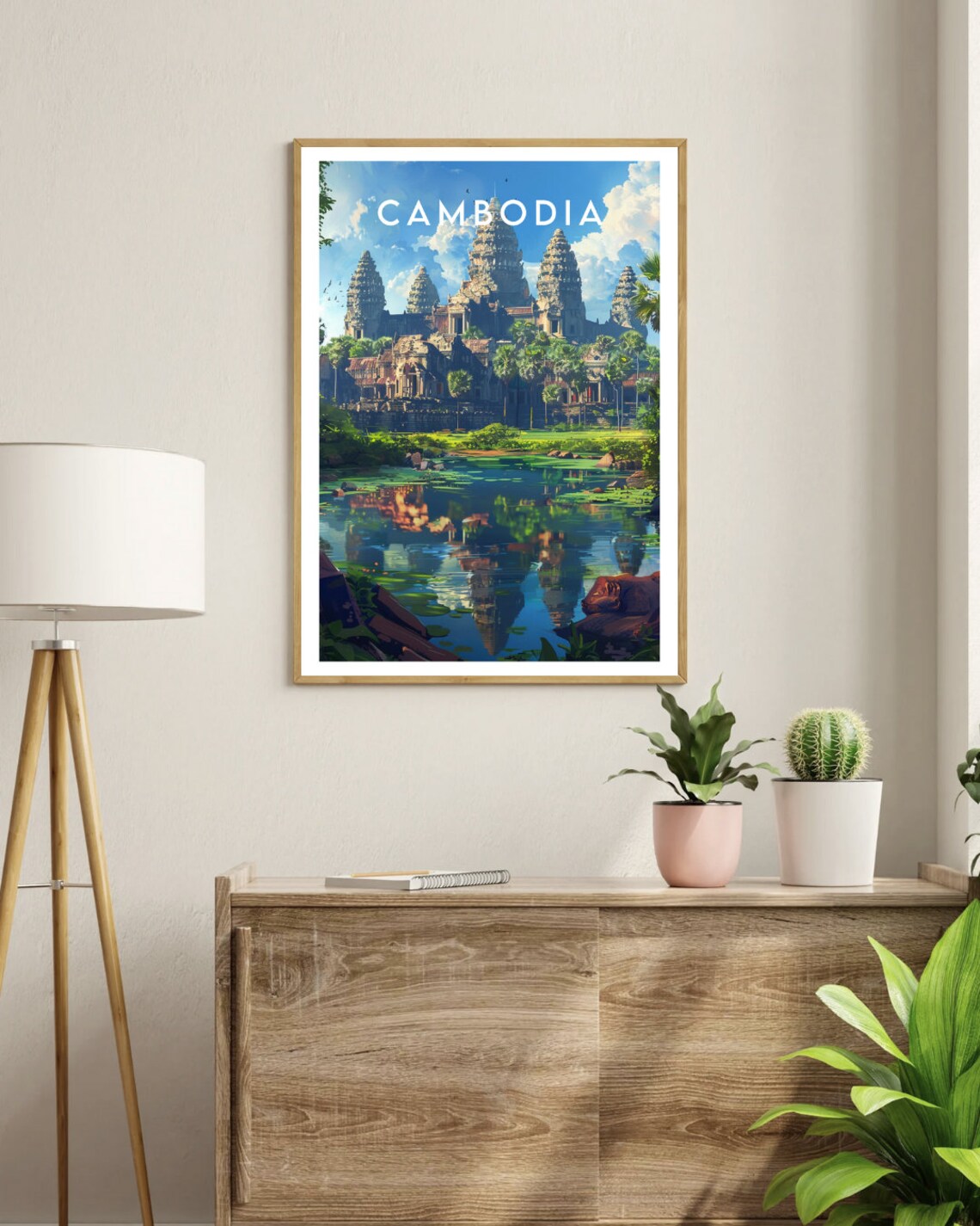Angkor Wat Travel Poster, Cambodia Backpacking - Image 3