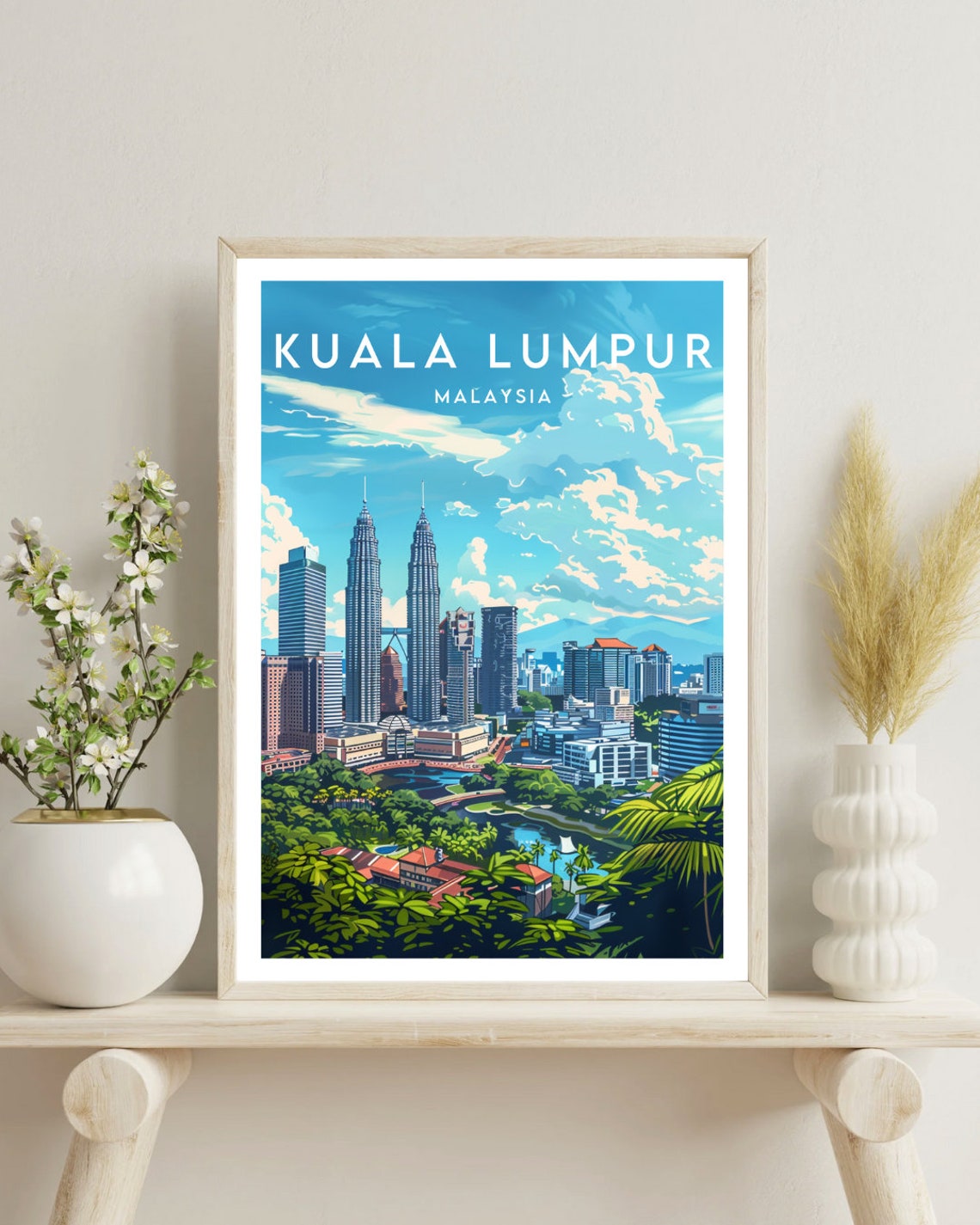 Kuala Lumpur Travel Print Malaysia Kuala Lumpur Poster Malaysia Poster Travel Wall Art Malaysia Print Poster Malaysia Asia Kl - Image 4