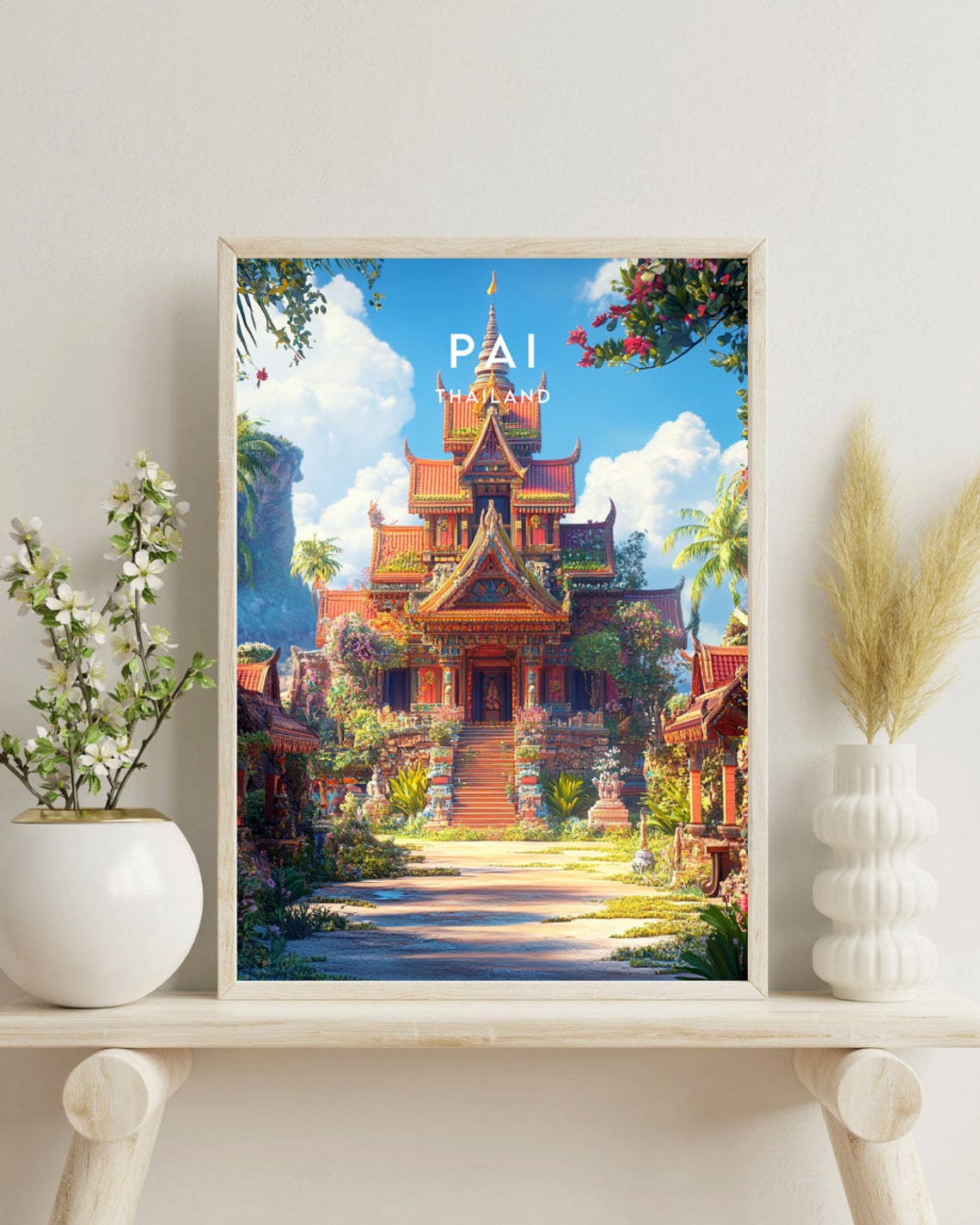 Pai Travel Print Thailand Pai Poster Thailand Poster Travel Wall Art Thailand Print Pai Wall Art Thai Poster Pat Thailand Poster - Image 4