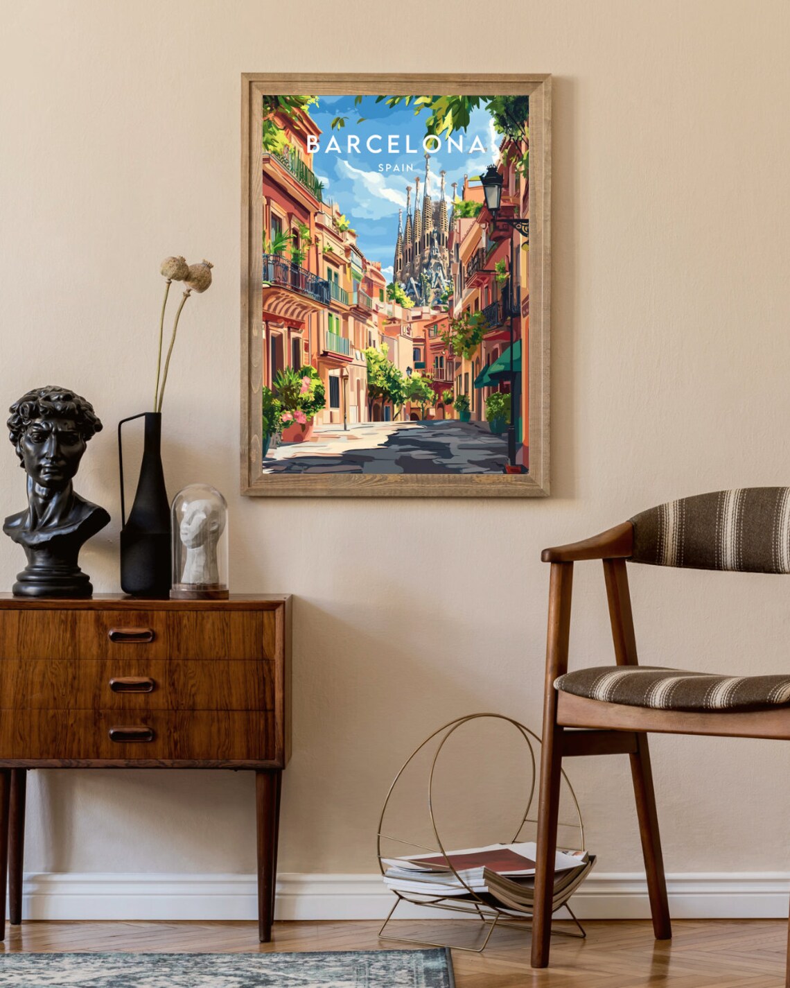 Barcelona Travel Poster, Spain Europe Wall Art - Image 2