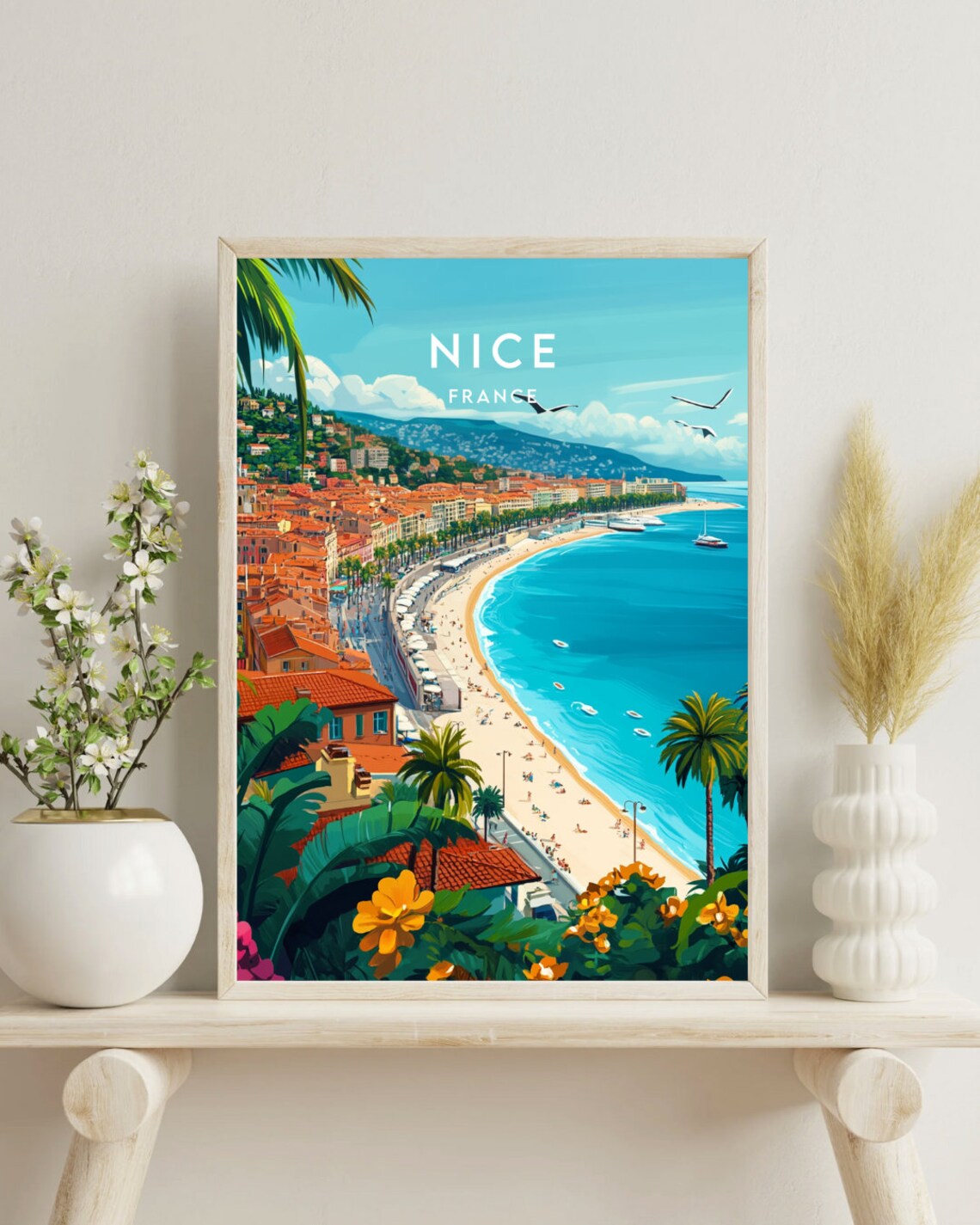 Nice France Travel Poster, South of France - Image 4