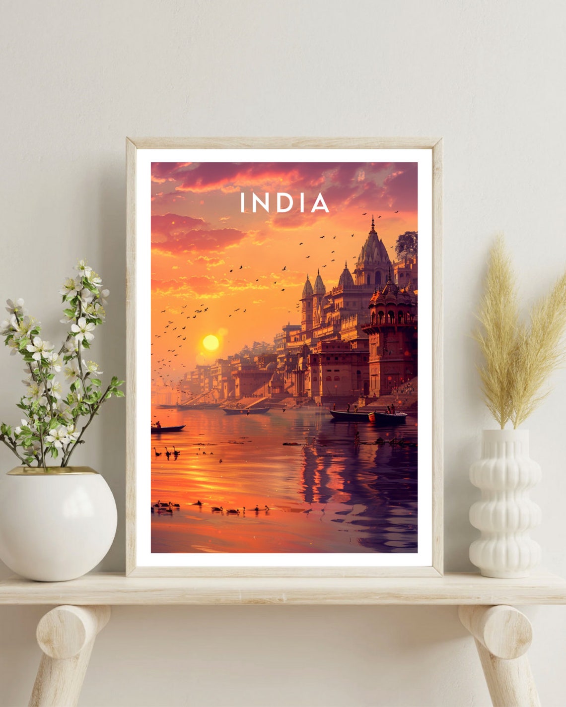 India Travel Print Asia Travel Poster India Poster Travel Wall Art India Print India Varanasi Varanasi Poster India Wall Art - Image 4
