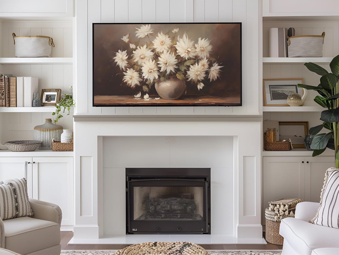 Frame Tv Art Fall Florals Dark Moody Fall Tv Art Rustic Fall Decor Vintage Flowers Autumn Fall Thanksgiving 169 Ratio Tv15 - Image 3