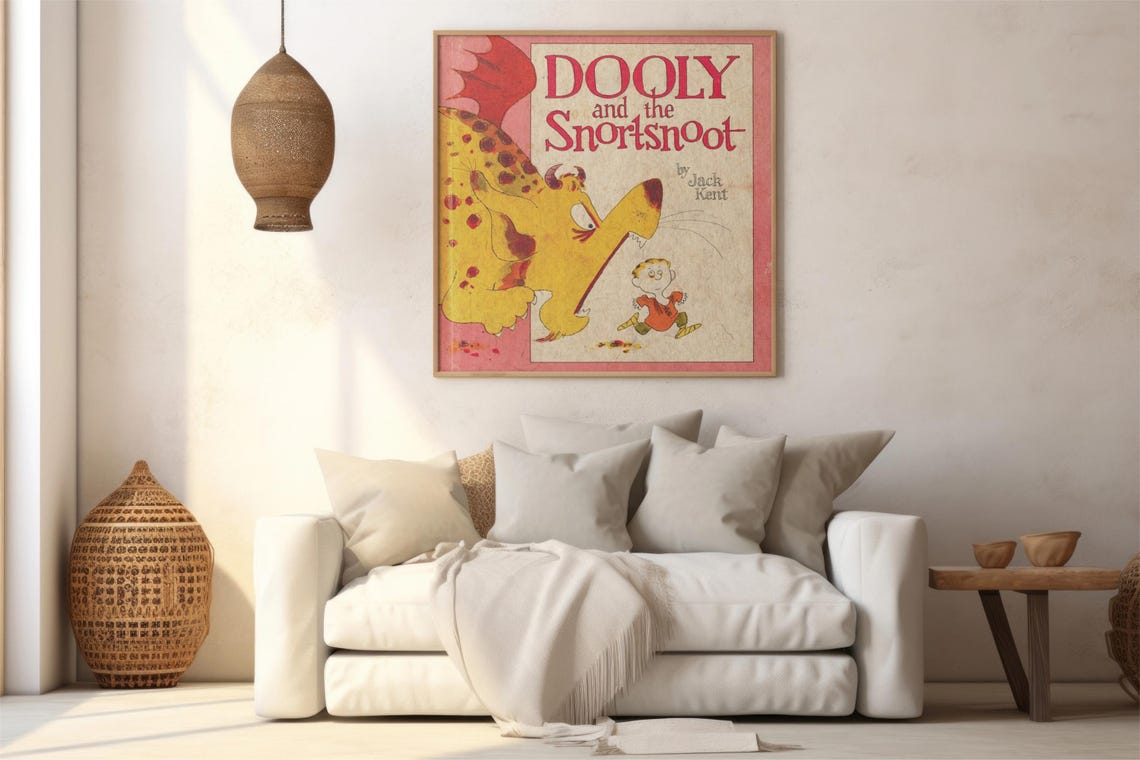 Dooly and the Snortsnoot by Jack Kent Vintage Book Cover Art Print - Image 2