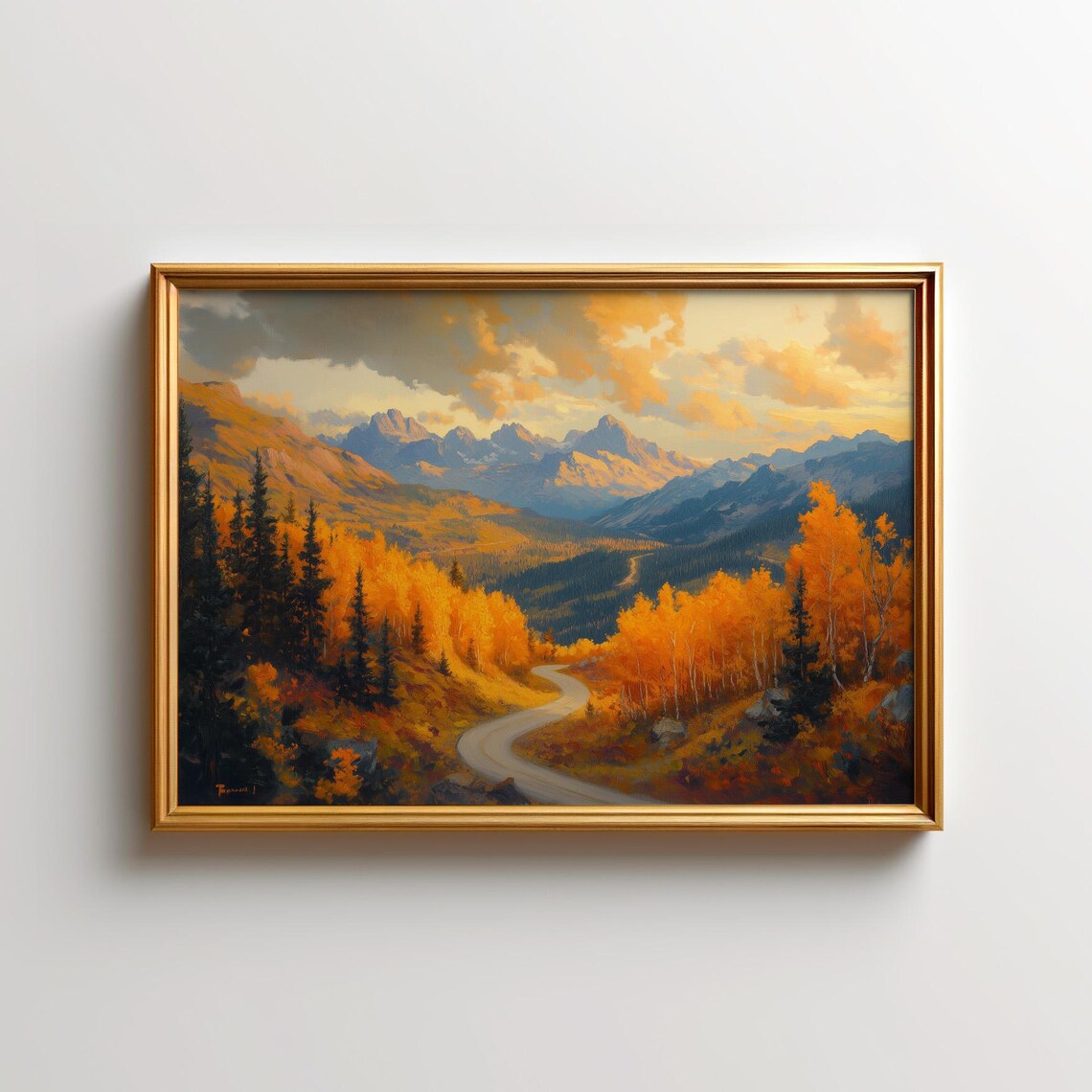 Rocky Mountain Fall Foliage Art Print, Colorado Sunrise