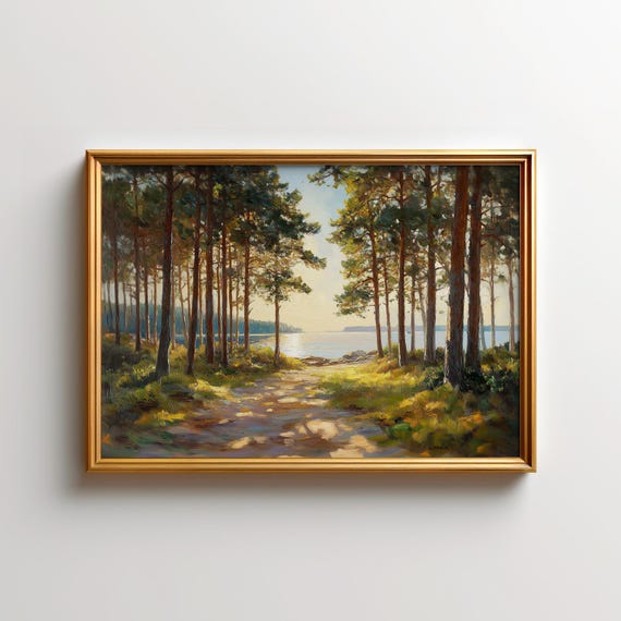 Lake Michigan Morning Sunlight Landscape Art Print