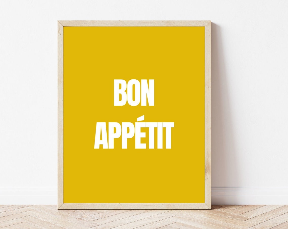 Bon Appetit Sign, Modern Kitchen Decor
