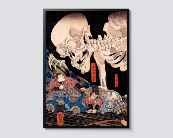 Utagawa Kuniyoshi Skeleton Specter Ukiyo-e Art Print