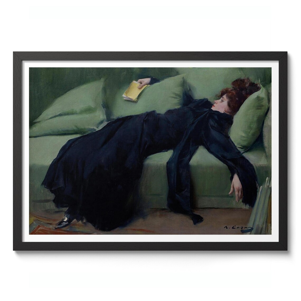 Ramon Casas Joven Decadente Reclining Woman Classic Art Poster