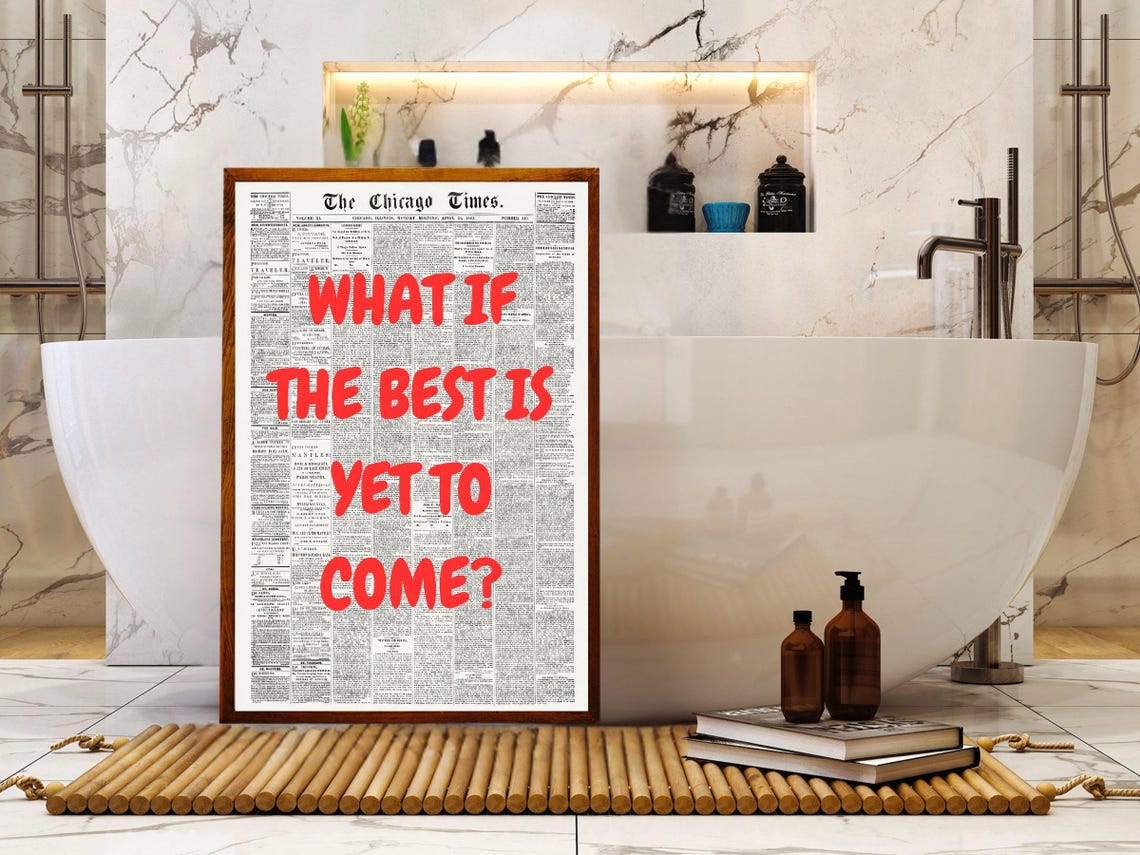 What If The Best Is Yet To Come Red Chicago Times Quote Poster - Image 4