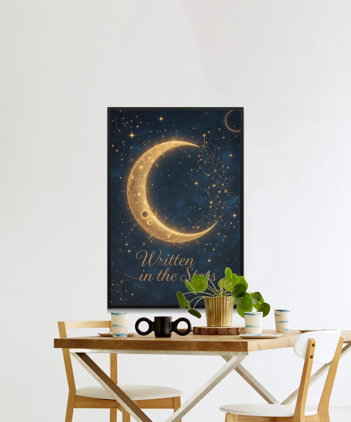 Written In The Stars Print Moon And Star Constellation Wall Art Celestial Home Decor Astrology Art - Image 2