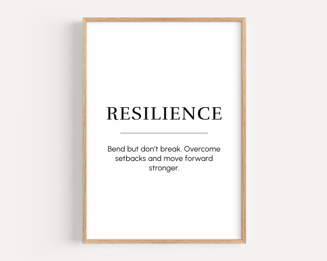 Resilience Meaning Motivational Poster, Entrepreneur Mindset