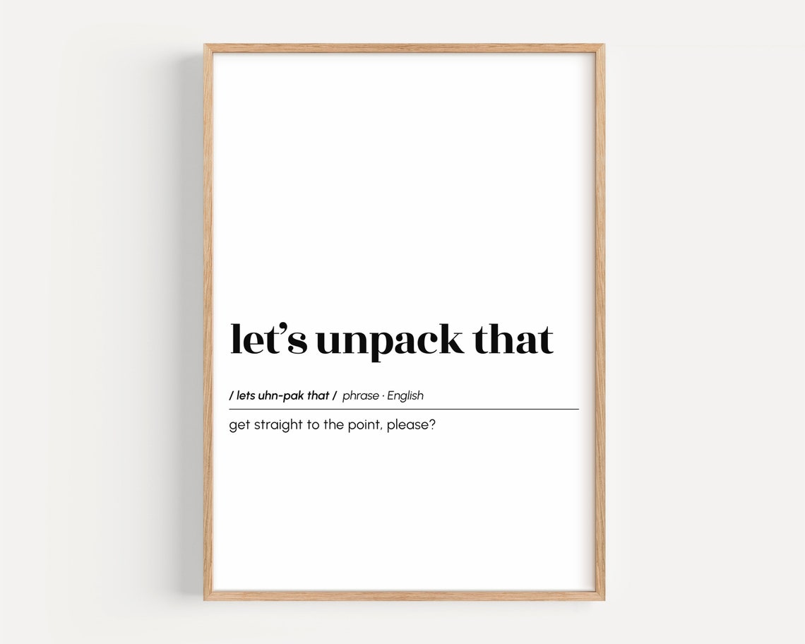 Lets Unpack That Funny Definition Office Humor Meeting Poster