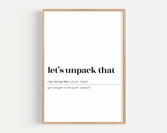 Lets Unpack That Funny Definition Office Humor Meeting Poster