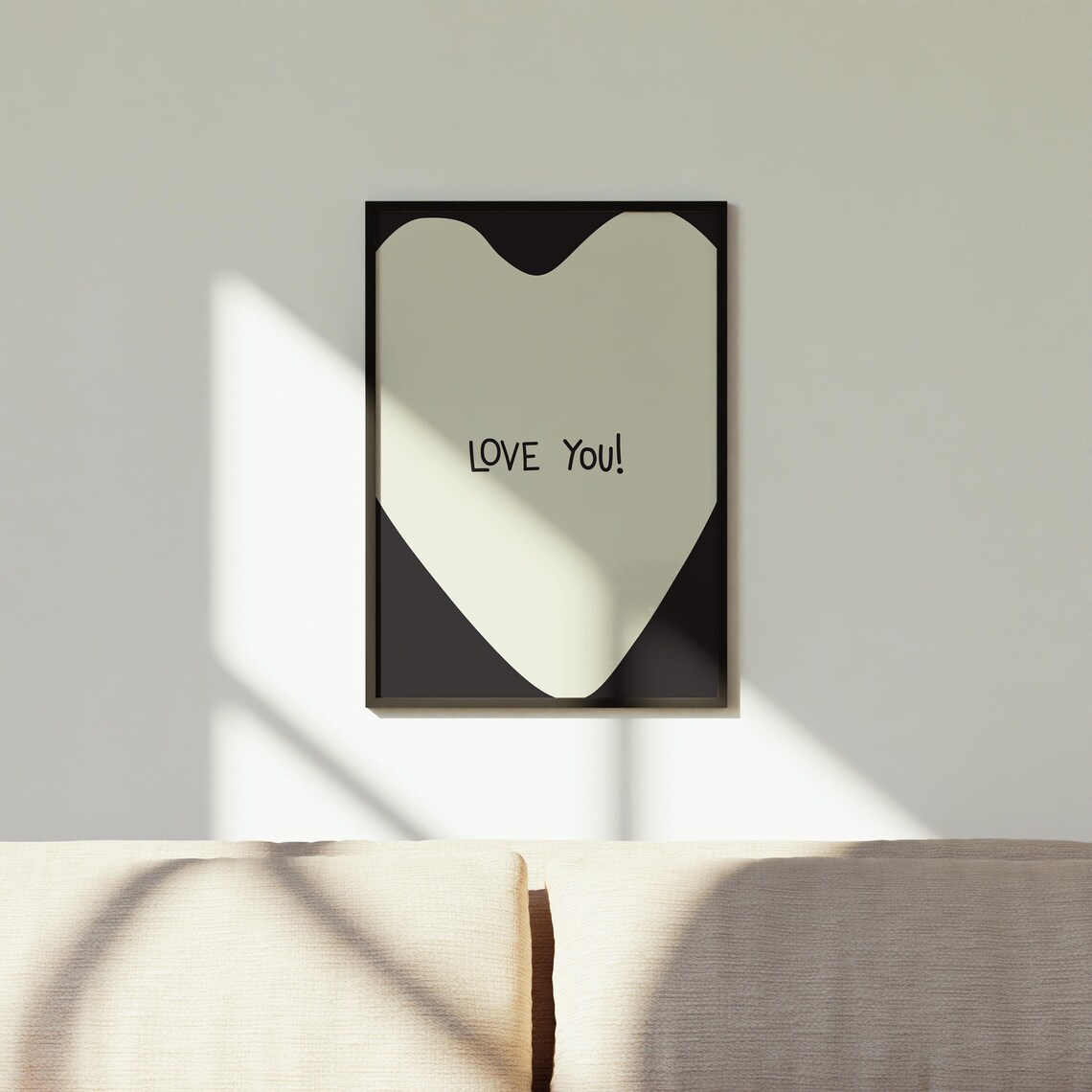 Love You Print, Retro Valentine Wall Decor - Image 3