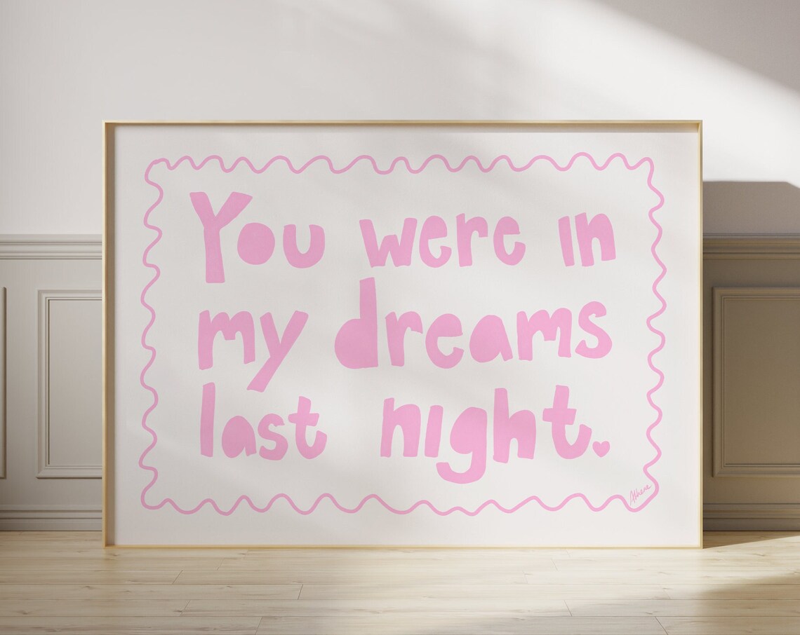 Danish Pastel Apartment Bedroom Art Print, Mid-Century