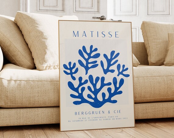 Henri Matisse Blue Coral Cutout Paris 1953 Exhibition Poster