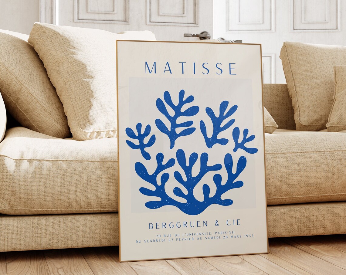 Henri Matisse Blue Coral Cutout Paris 1953 Exhibition Poster