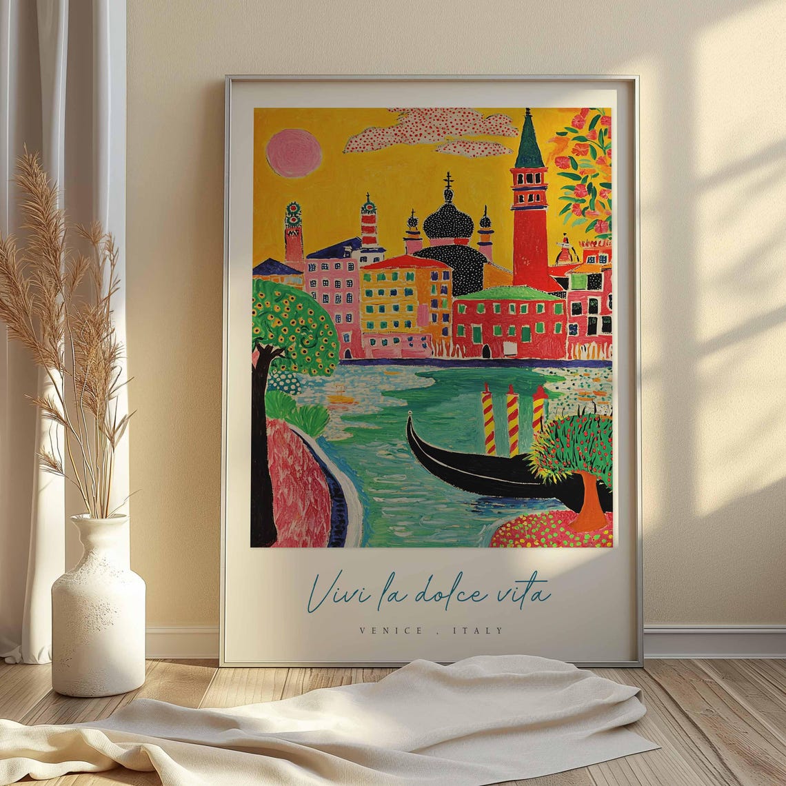 Venice Poster Italian Travel Print Venice Travel Art Venice Wall Art Italy Art Italy Travel Decor Italian Travel Gift - Image 2