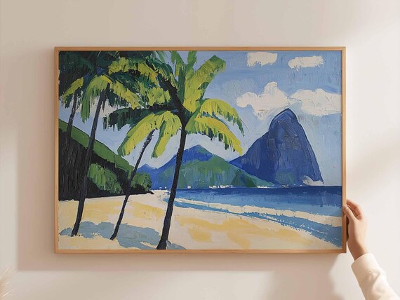 Brazil Poster South America Travel Print Brazilian Wall Art Latin Decor Landscape Tropical