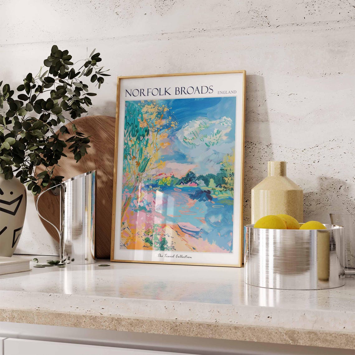 Norfolk Broads Poster England Travel Poster Countryside Poster English Countryside Norfolk Broads Travel Print Countryside Travel Print - Image 3