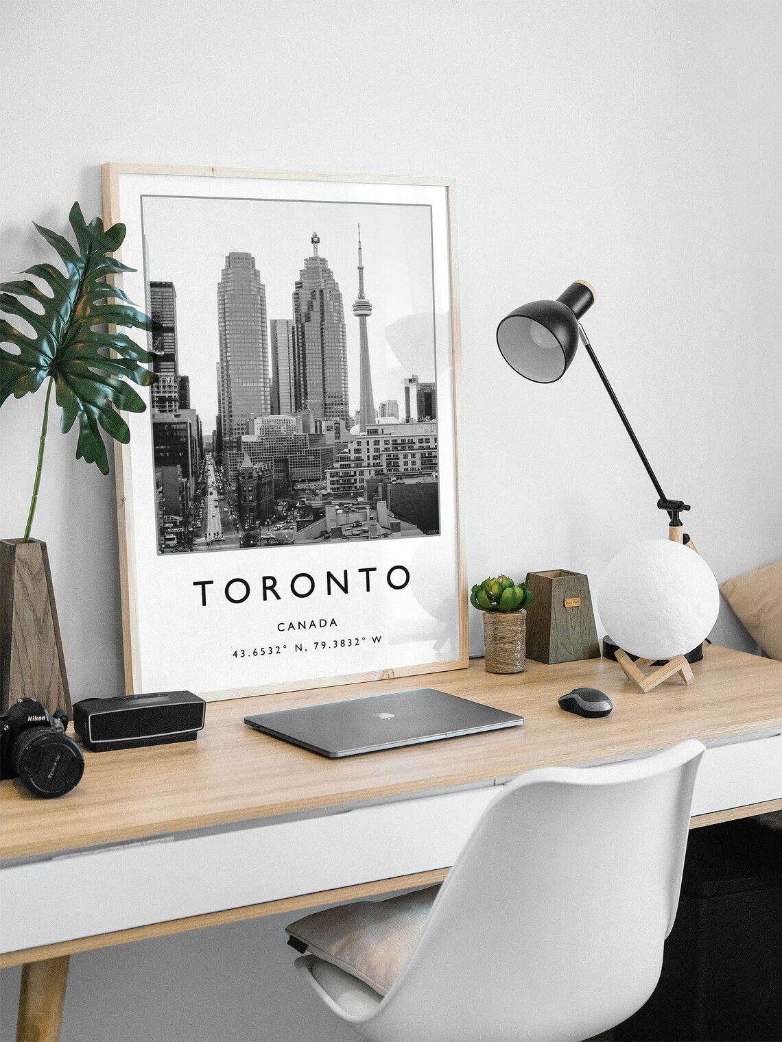 Toronto Travel Poster, Black And White Travel Art - Image 2