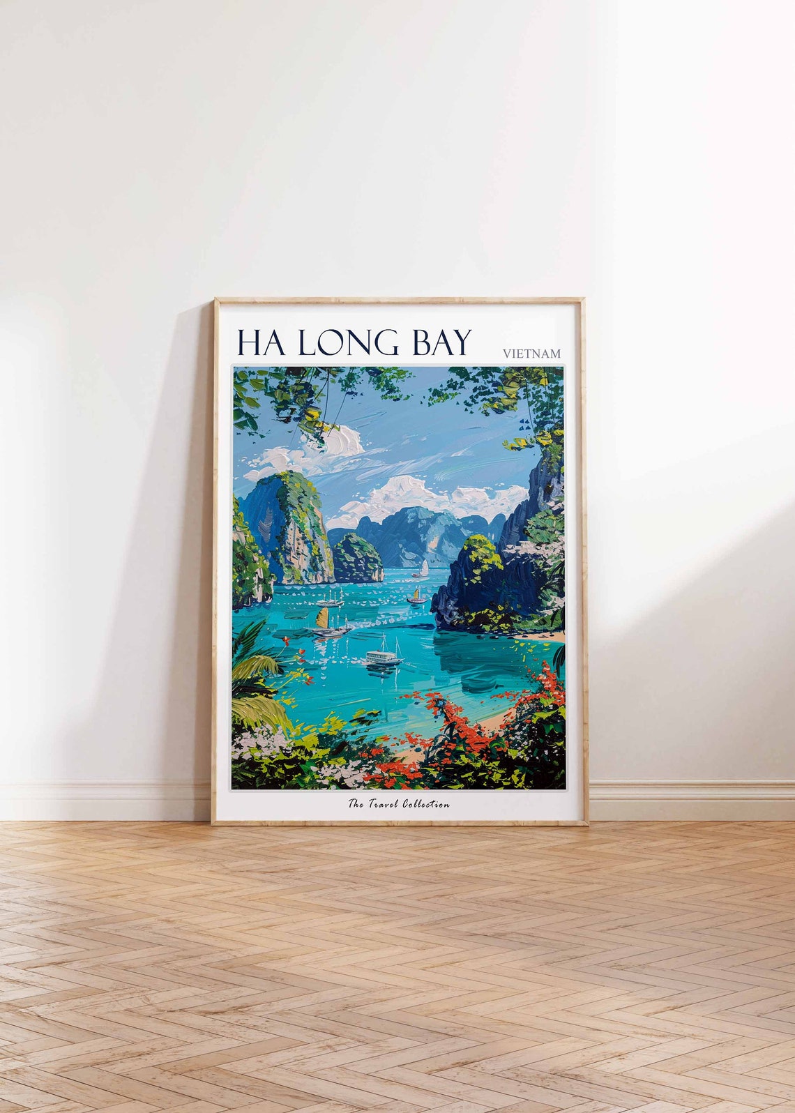 H Long Bay Poster Vietnam Travel Print Vietnamese Decor Asia Travel Poster Asian Wall Art H Long Bay Gift H Long Bay Travel Poster - Image 2