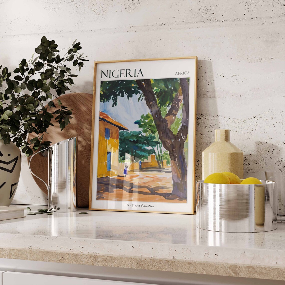 Nigeria Poster Nigeria Travel Print Nigerian Travel Poster African Decor Tropical Decor Botanical Art African Art Nigerian Gift - Image 3