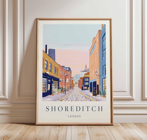 Shoreditch London Travel Poster Urban Street Art Print